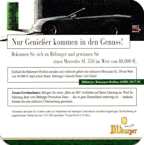 bitburg bit-rp bitburger premium qualitt 4b (quad185-nur geniesser 2003) 